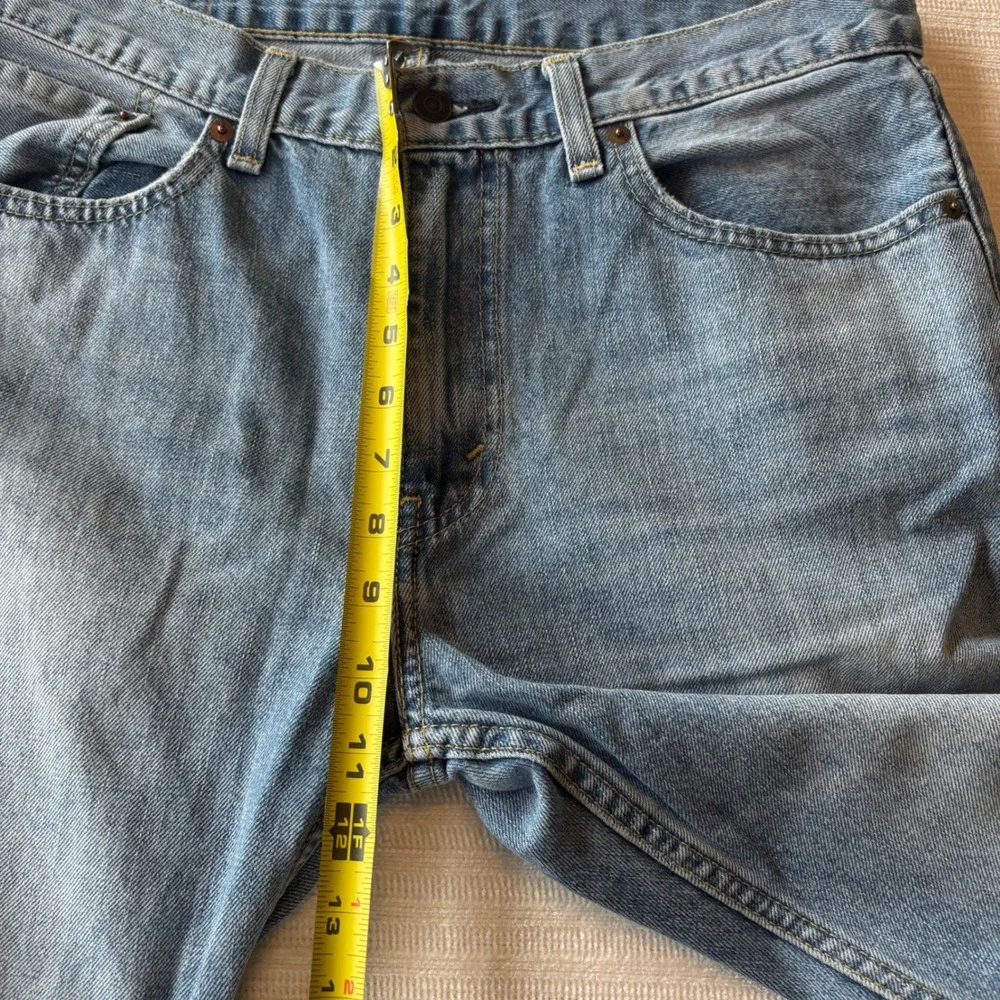 Levi Strauss‎ Men Light Wash Blue Straight Leg Denim Jeans 33x32